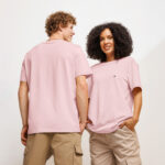 Unisex organic ribbed neck t-shirt - Image 4