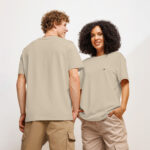 Unisex organic ribbed neck t-shirt - Image 2