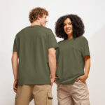 Unisex organic ribbed neck t-shirt